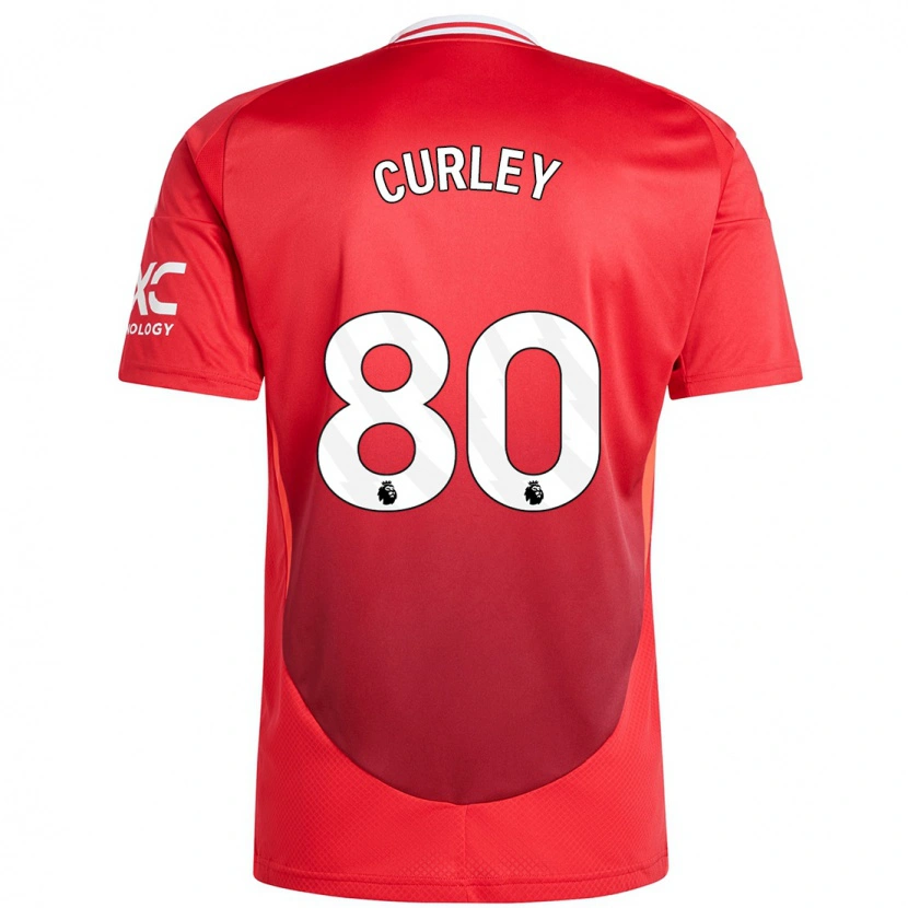 Danxen Mujer Camiseta Ruben Curley #80 Rojo Brillante 1ª Equipación 2024/25 La Camisa México