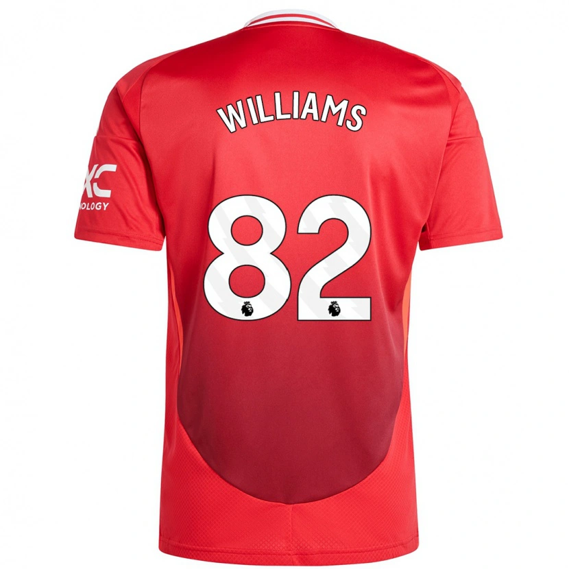 Danxen Mujer Camiseta Ethan Williams #82 Rojo Brillante 1ª Equipación 2024/25 La Camisa México