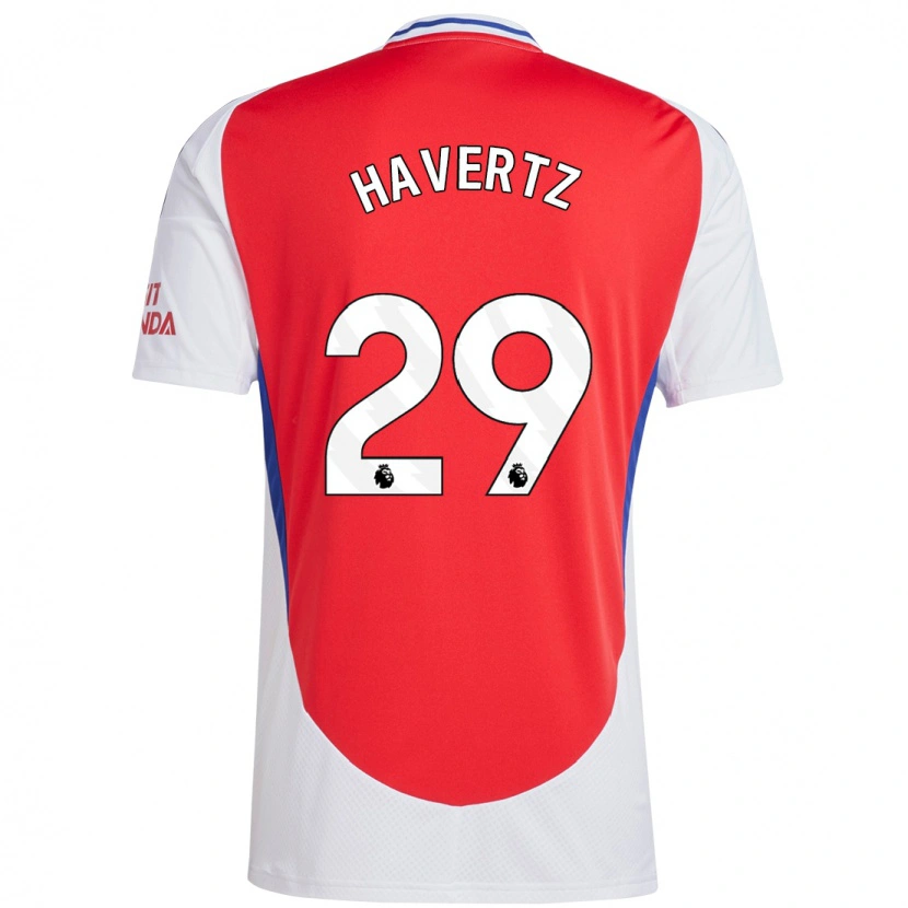 Danxen Mujer Camiseta Kai Havertz #29 Rojo Blanco 1ª Equipación 2024/25 La Camisa México