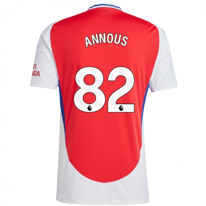 Danxen Mujer Camiseta Andre Annous #82 Rojo Blanco 1ª Equipación 2024/25 La Camisa México