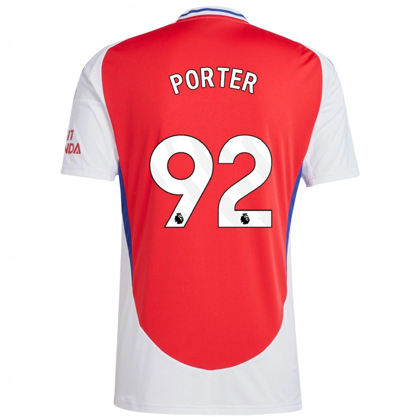 Danxen Mujer Camiseta Jack Porter #92 Rojo Blanco 1ª Equipación 2024/25 La Camisa México