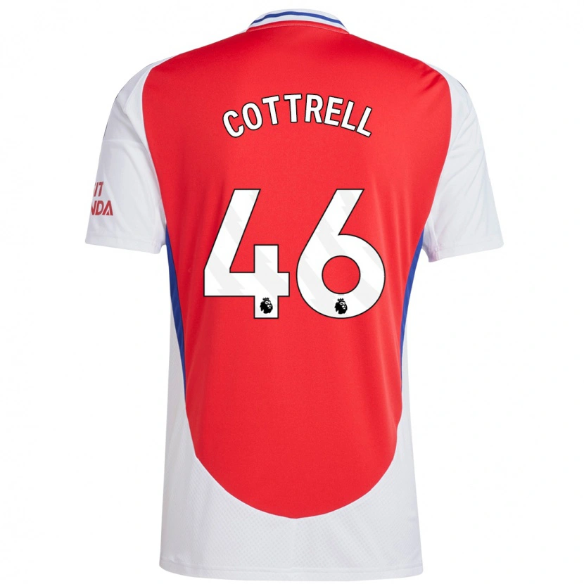 Danxen Mujer Camiseta Ben Cottrell #46 Rojo Blanco 1ª Equipación 2024/25 La Camisa México