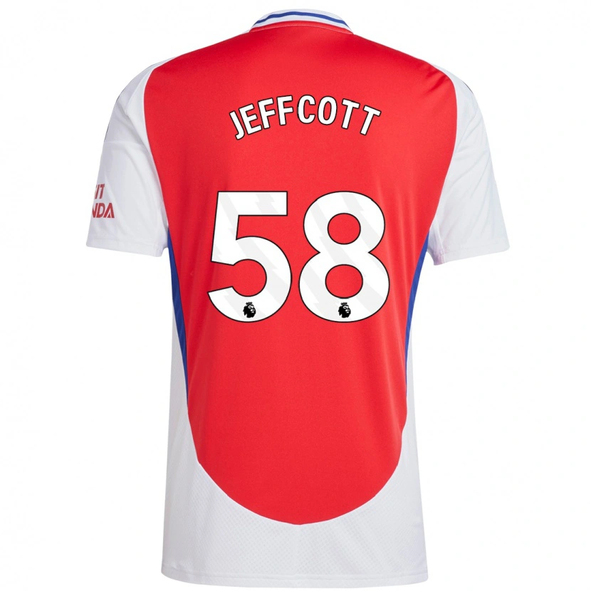 Danxen Mujer Camiseta Henry Jeffcott #58 Rojo Blanco 1ª Equipación 2024/25 La Camisa México