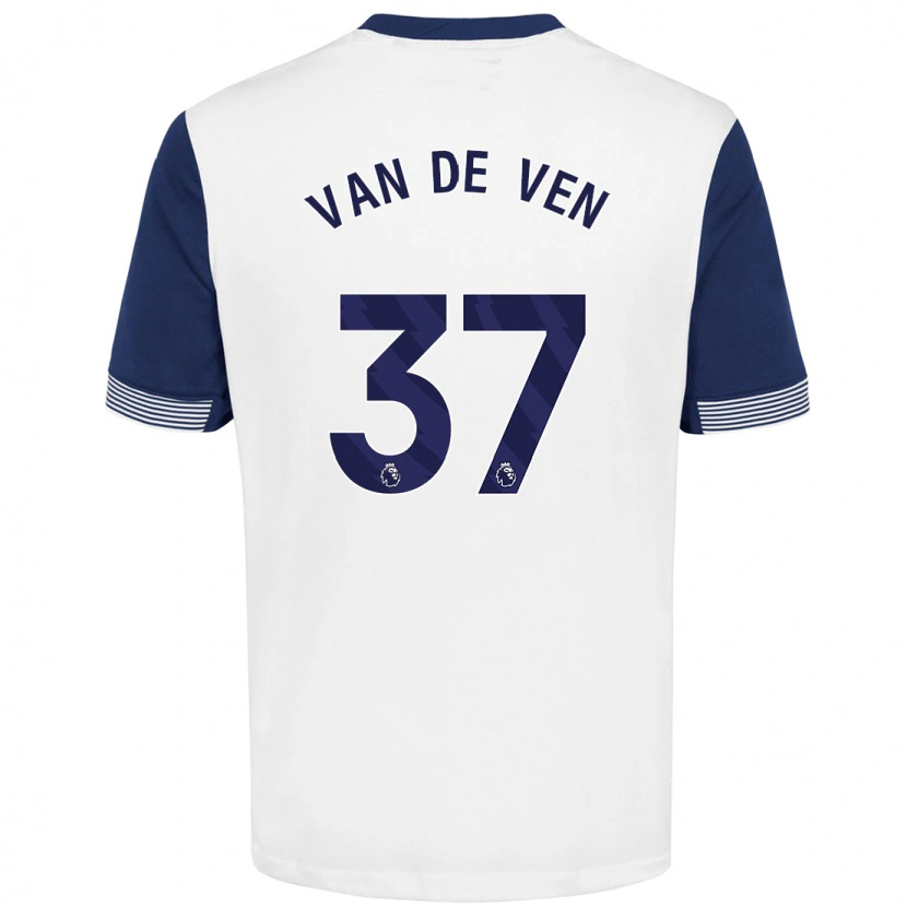 Danxen Mujer Camiseta Micky Van De Ven #37 Blanco Azul 1ª Equipación 2024/25 La Camisa México