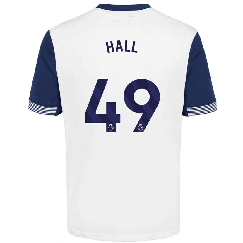 Danxen Mujer Camiseta Tyrese Hall #49 Blanco Azul 1ª Equipación 2024/25 La Camisa México