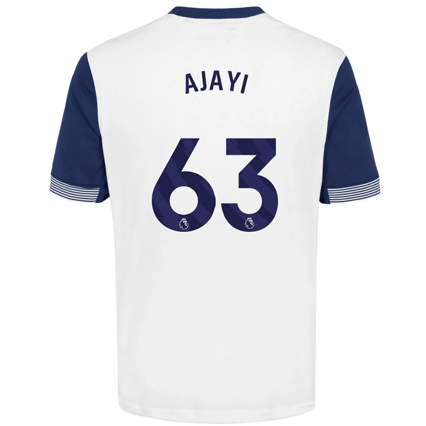 Danxen Mujer Camiseta Damola Ajayi #63 Blanco Azul 1ª Equipación 2024/25 La Camisa México