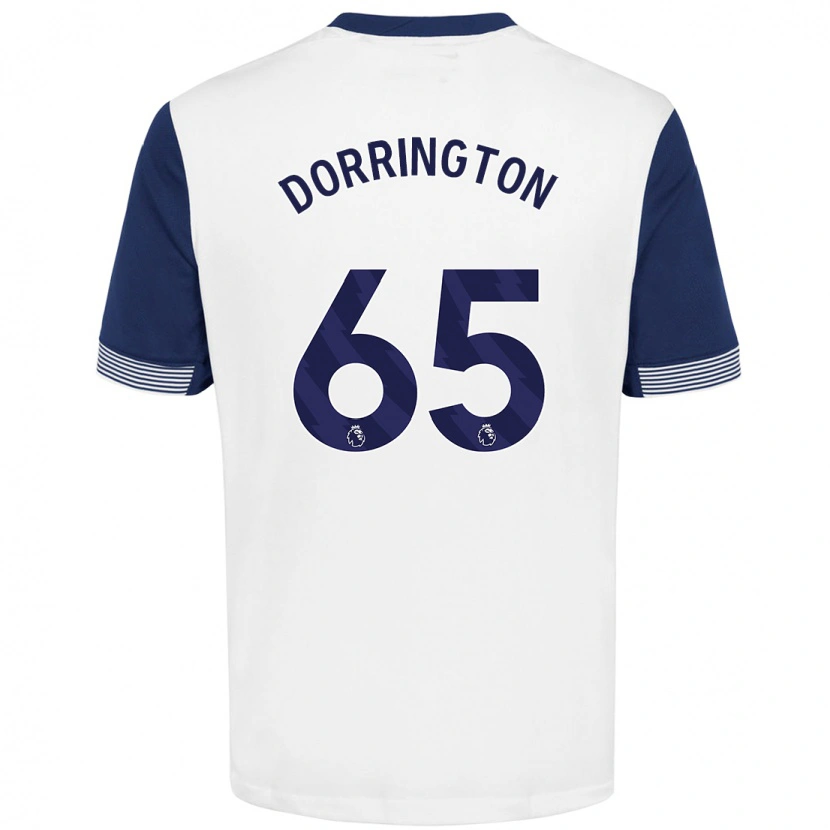 Danxen Mujer Camiseta Alfie Dorrington #65 Blanco Azul 1ª Equipación 2024/25 La Camisa México