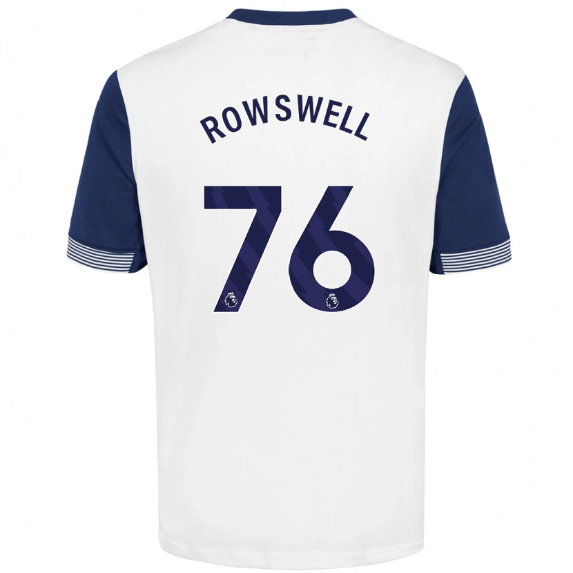 Danxen Mujer Camiseta James Rowswell #76 Blanco Azul 1ª Equipación 2024/25 La Camisa México