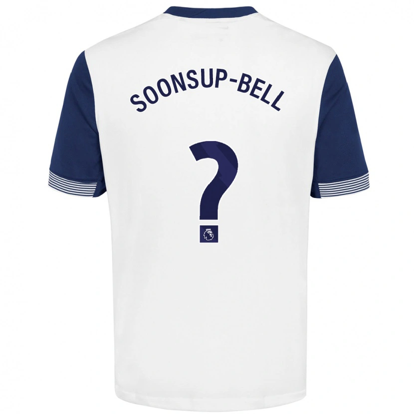 Danxen Mujer Camiseta Jude Soonsup-Bell #0 Blanco Azul 1ª Equipación 2024/25 La Camisa México