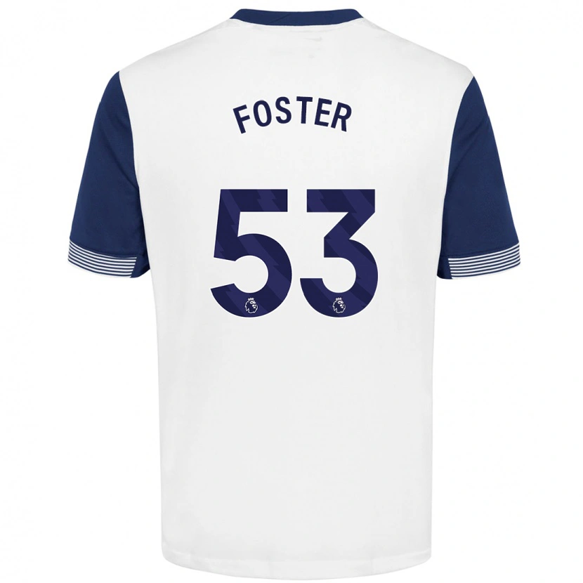 Danxen Mujer Camiseta Brooklyn Lyons-Foster #53 Blanco Azul 1ª Equipación 2024/25 La Camisa México