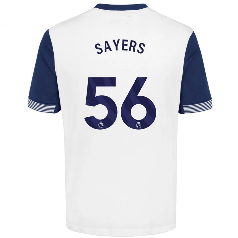 Danxen Mujer Camiseta Charlie Sayers #56 Blanco Azul 1ª Equipación 2024/25 La Camisa México