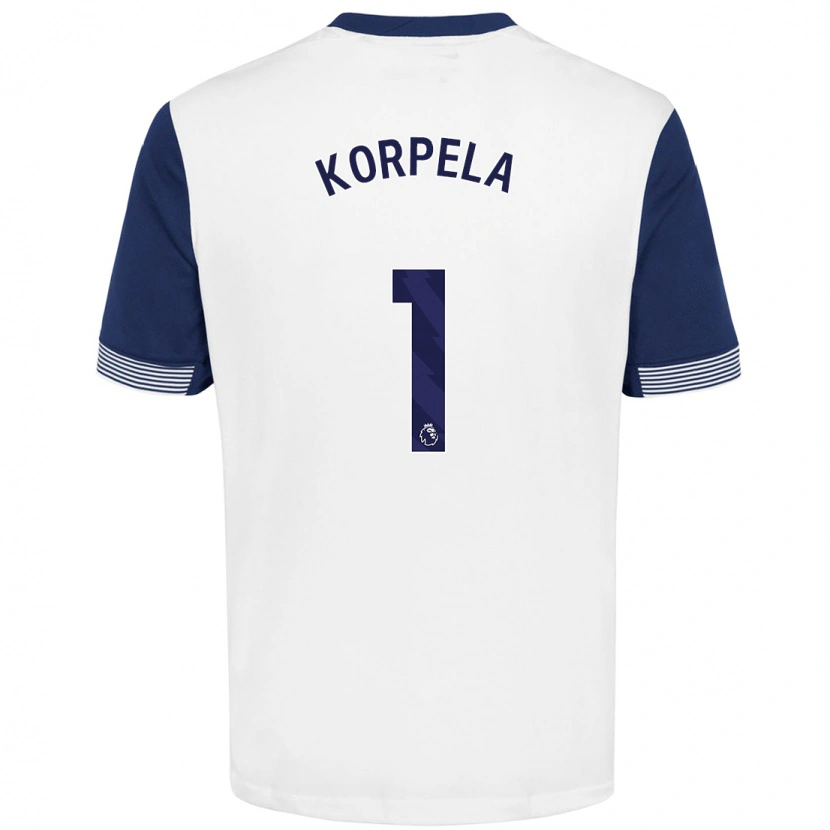 Danxen Mujer Camiseta Tinja-Riikka Korpela #1 Blanco Azul 1ª Equipación 2024/25 La Camisa México