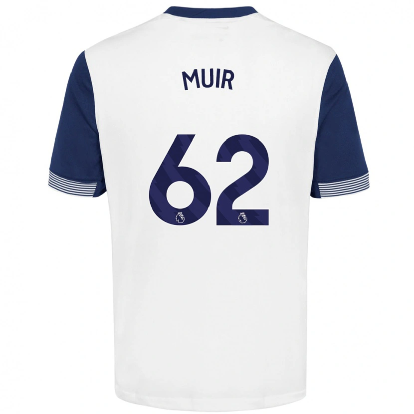 Danxen Mujer Camiseta Marqes Muir #62 Blanco Azul 1ª Equipación 2024/25 La Camisa México