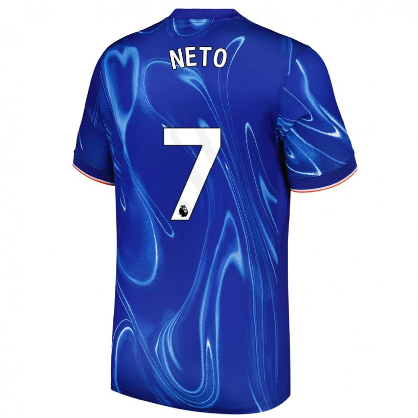 Danxen Mujer Camiseta Pedro Neto #7 Azul Blanco 1ª Equipación 2024/25 La Camisa México