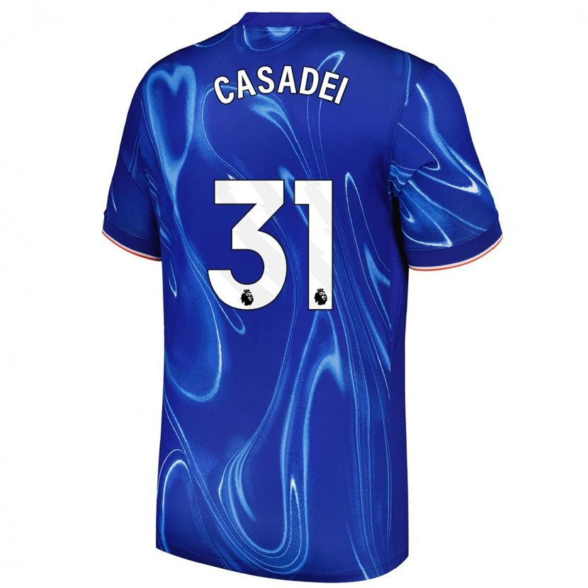 Danxen Mujer Camiseta Cesare Casadei #31 Azul Blanco 1ª Equipación 2024/25 La Camisa México