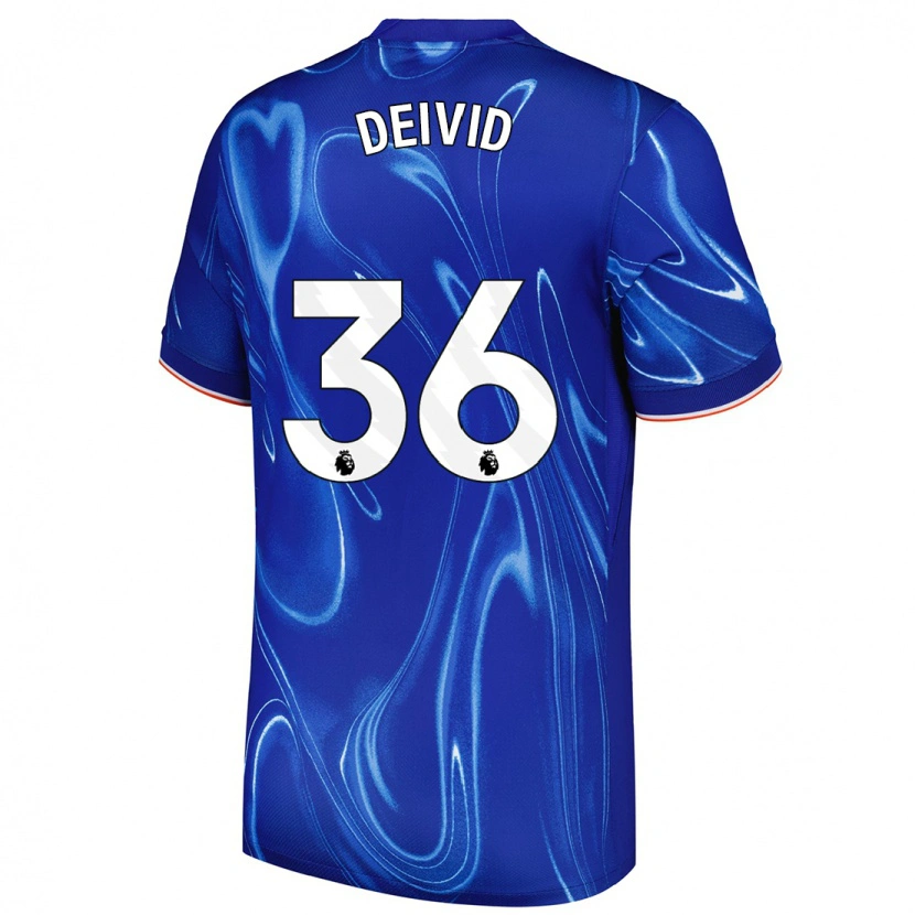 Danxen Mujer Camiseta Deivid Washington #36 Azul Blanco 1ª Equipación 2024/25 La Camisa México