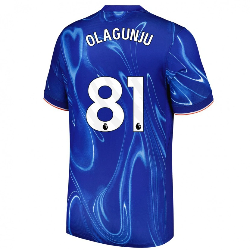 Danxen Mujer Camiseta Saheed Olagunju #81 Azul Blanco 1ª Equipación 2024/25 La Camisa México