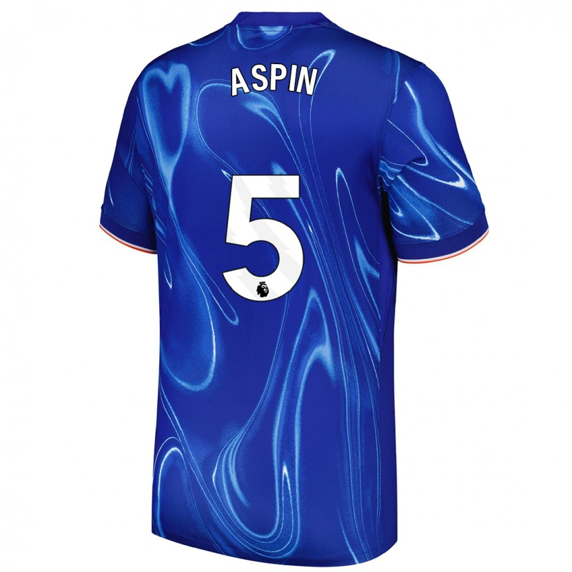 Danxen Mujer Camiseta Brooke Aspin #5 Azul Blanco 1ª Equipación 2024/25 La Camisa México