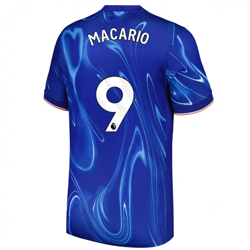 Danxen Mujer Camiseta Catarina Macario #9 Azul Blanco 1ª Equipación 2024/25 La Camisa México