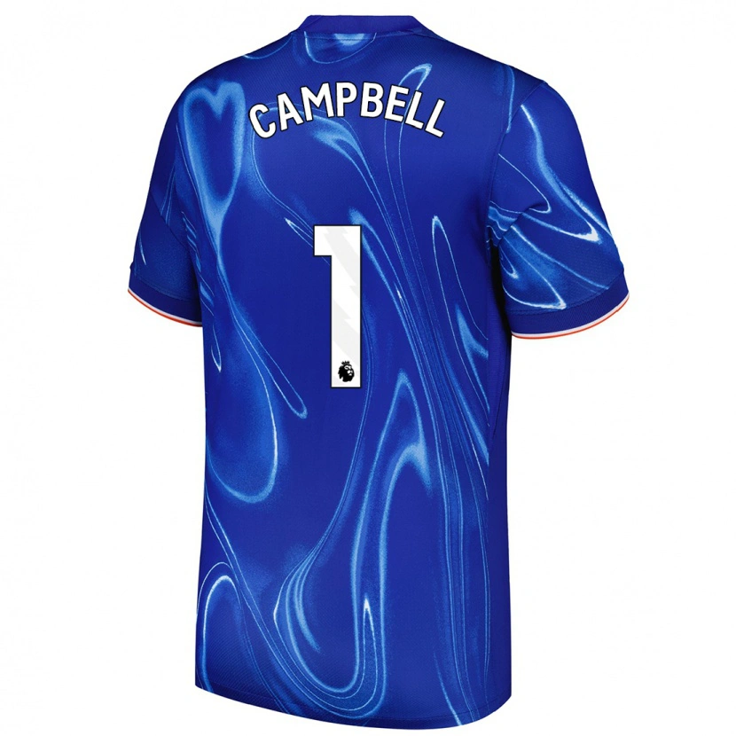 Danxen Mujer Camiseta Luke Campbell #1 Azul Blanco 1ª Equipación 2024/25 La Camisa México