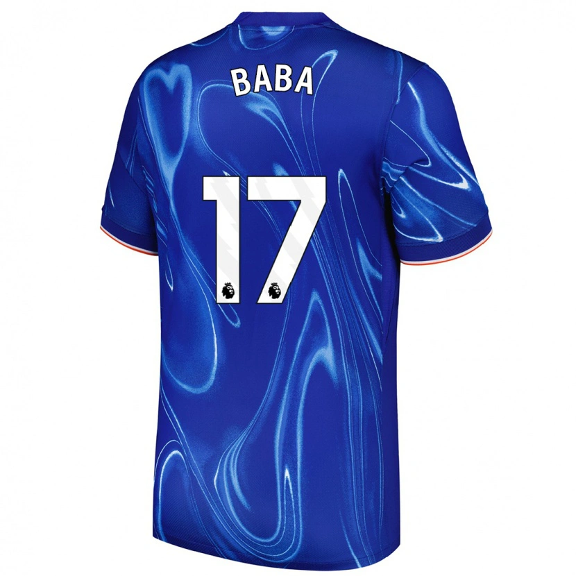 Danxen Mujer Camiseta Abdul-Rahman Baba #17 Azul Blanco 1ª Equipación 2024/25 La Camisa México