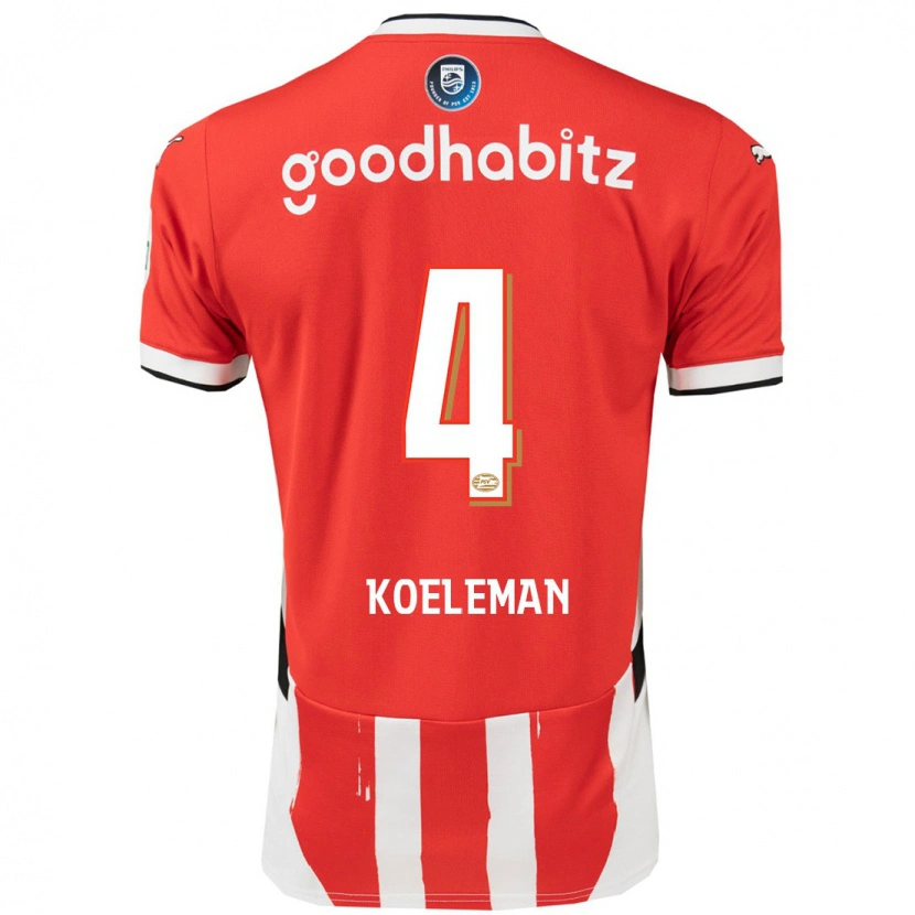 Danxen Mujer Camiseta Senna Koeleman #4 Rojo Blanco 1ª Equipación 2024/25 La Camisa México