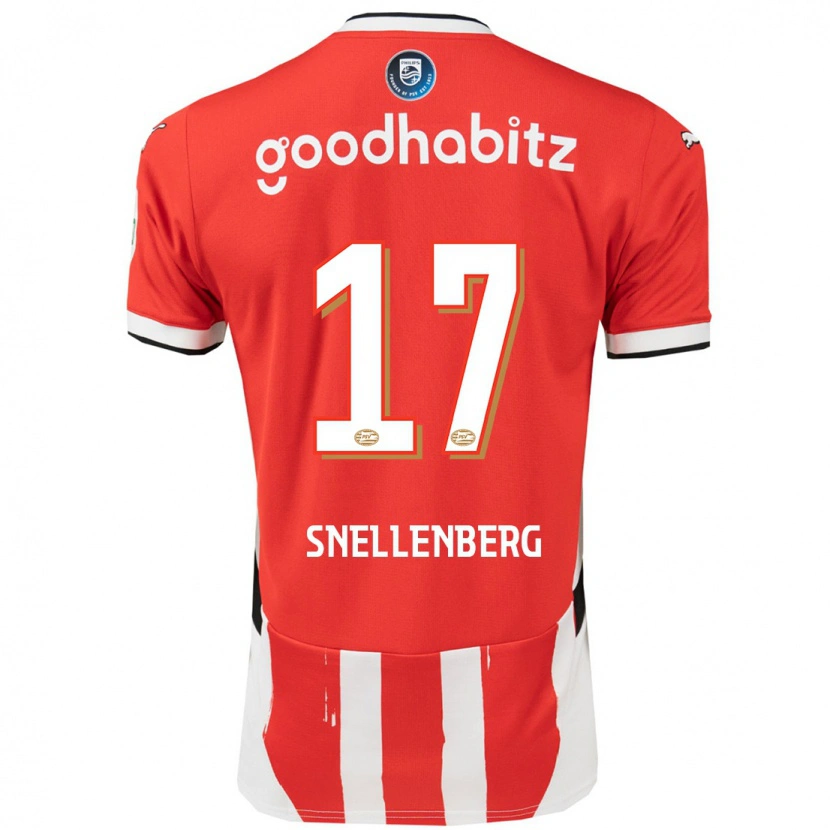 Danxen Mujer Camiseta Maxime Snellenberg #17 Rojo Blanco 1ª Equipación 2024/25 La Camisa México