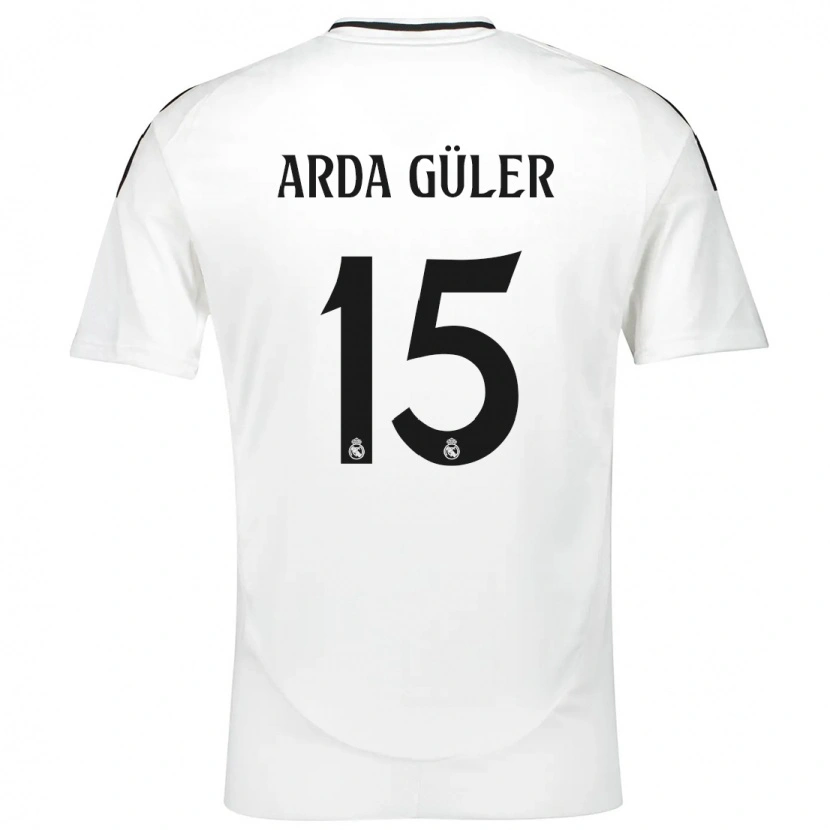 Danxen Mujer Camiseta Arda Güler #15 Blanco 1ª Equipación 2024/25 La Camisa México