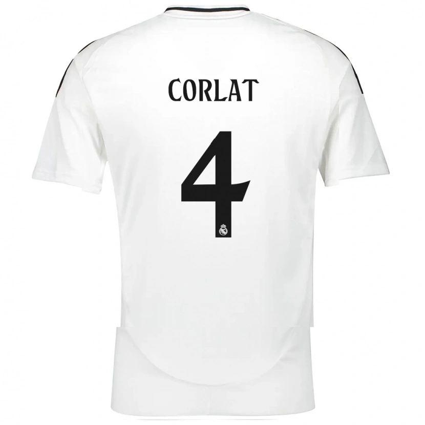 Danxen Mujer Camiseta Edu Corlat #4 Blanco 1ª Equipación 2024/25 La Camisa México