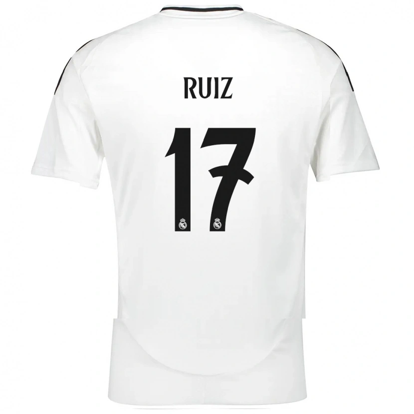 Danxen Mujer Camiseta David Ruiz #17 Blanco 1ª Equipación 2024/25 La Camisa México