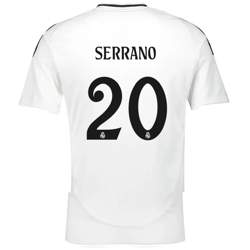 Danxen Mujer Camiseta Manu Serrano #20 Blanco 1ª Equipación 2024/25 La Camisa México