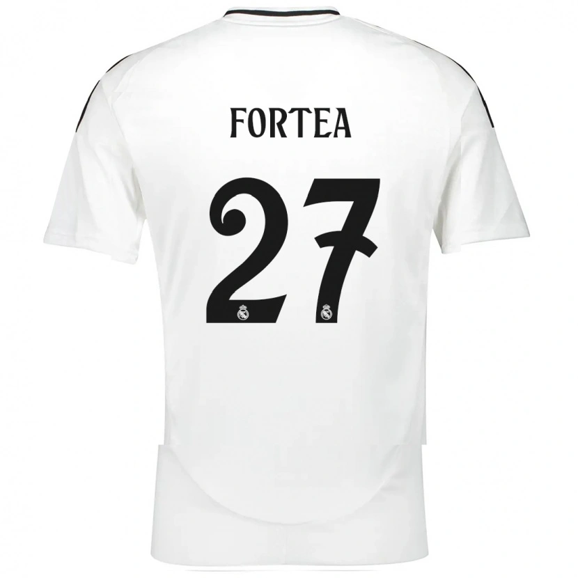 Danxen Mujer Camiseta Jesús Fortea #27 Blanco 1ª Equipación 2024/25 La Camisa México