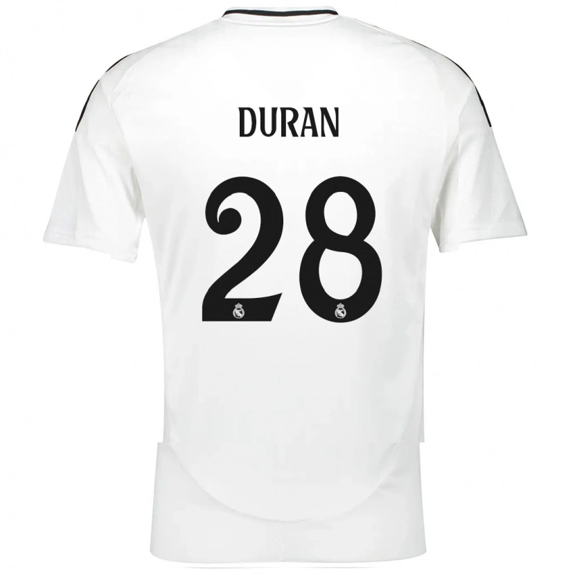 Danxen Mujer Camiseta Pol Duran #28 Blanco 1ª Equipación 2024/25 La Camisa México