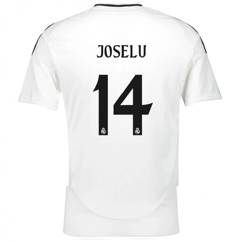 Danxen Mujer Camiseta Joselu #14 Blanco 1ª Equipación 2024/25 La Camisa México