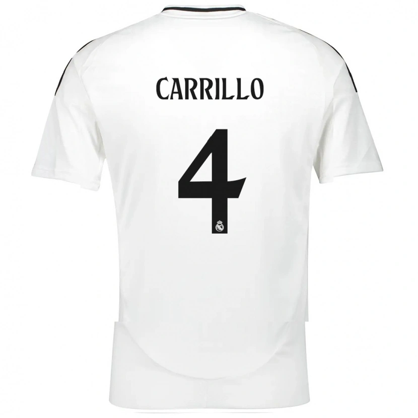 Danxen Mujer Camiseta Álvaro Carrillo #4 Blanco 1ª Equipación 2024/25 La Camisa México