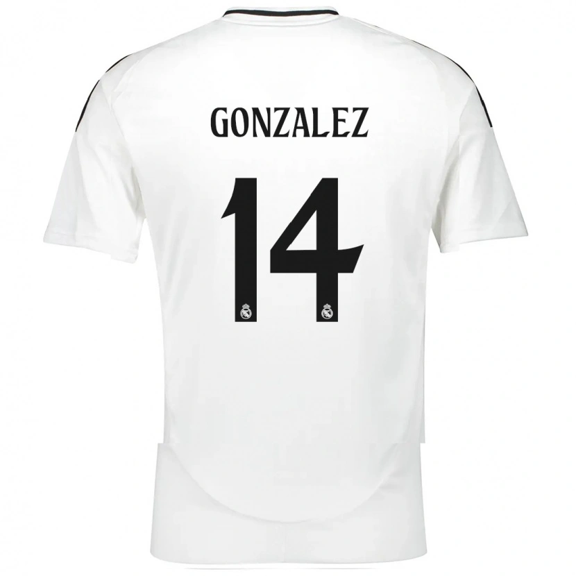 Danxen Mujer Camiseta David González #14 Blanco 1ª Equipación 2024/25 La Camisa México