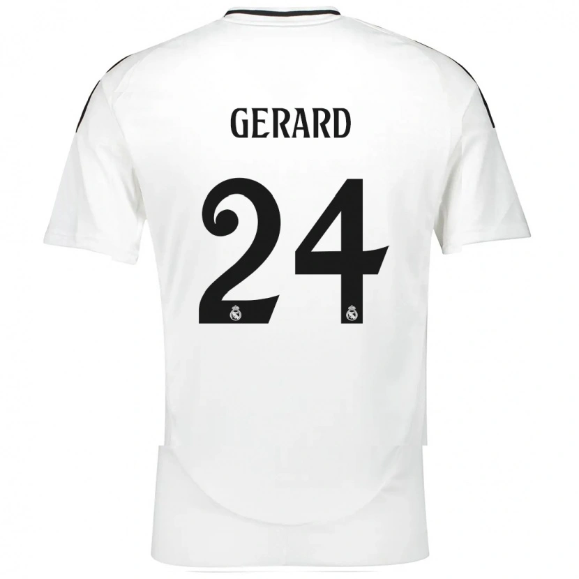Danxen Mujer Camiseta Meline Gerard #24 Blanco 1ª Equipación 2024/25 La Camisa México