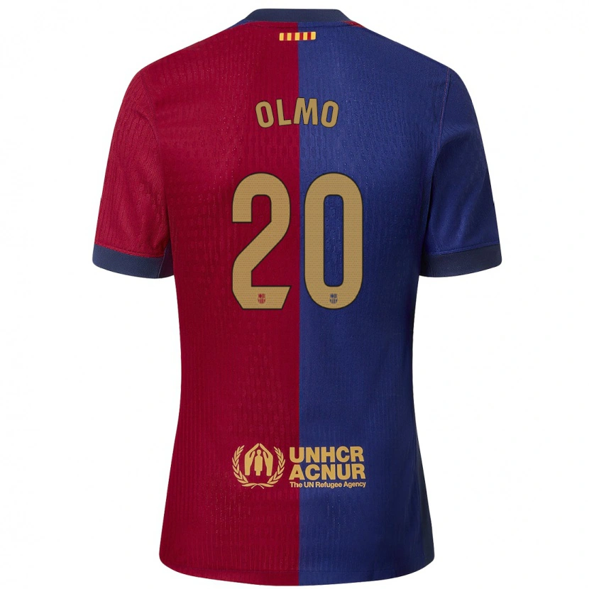Danxen Mujer Camiseta Dani Olmo #20 Azul Rojo 1ª Equipación 2024/25 La Camisa México