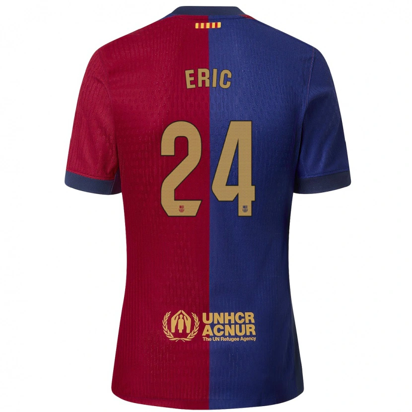 Danxen Mujer Camiseta Eric García #24 Azul Rojo 1ª Equipación 2024/25 La Camisa México