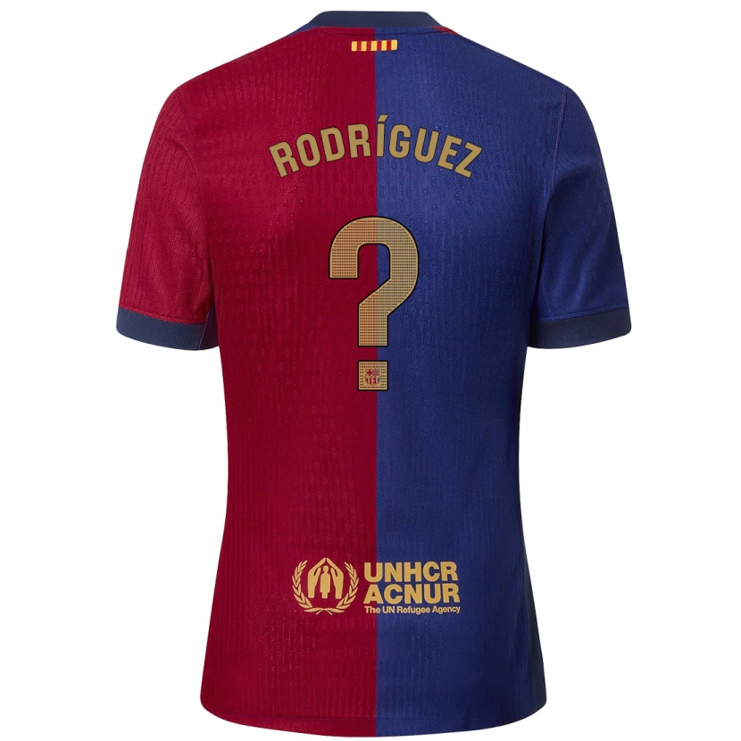 Danxen Mujer Camiseta Alfredo Rodríguez #0 Azul Rojo 1ª Equipación 2024/25 La Camisa México