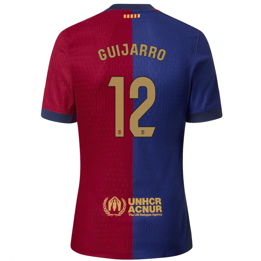 Danxen Mujer Camiseta Patricia Guijarro #12 Azul Rojo 1ª Equipación 2024/25 La Camisa México