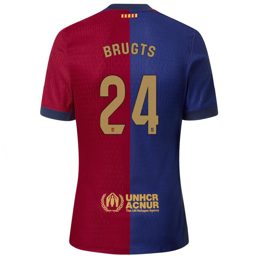 Danxen Mujer Camiseta Esmee Brugts #24 Azul Rojo 1ª Equipación 2024/25 La Camisa México