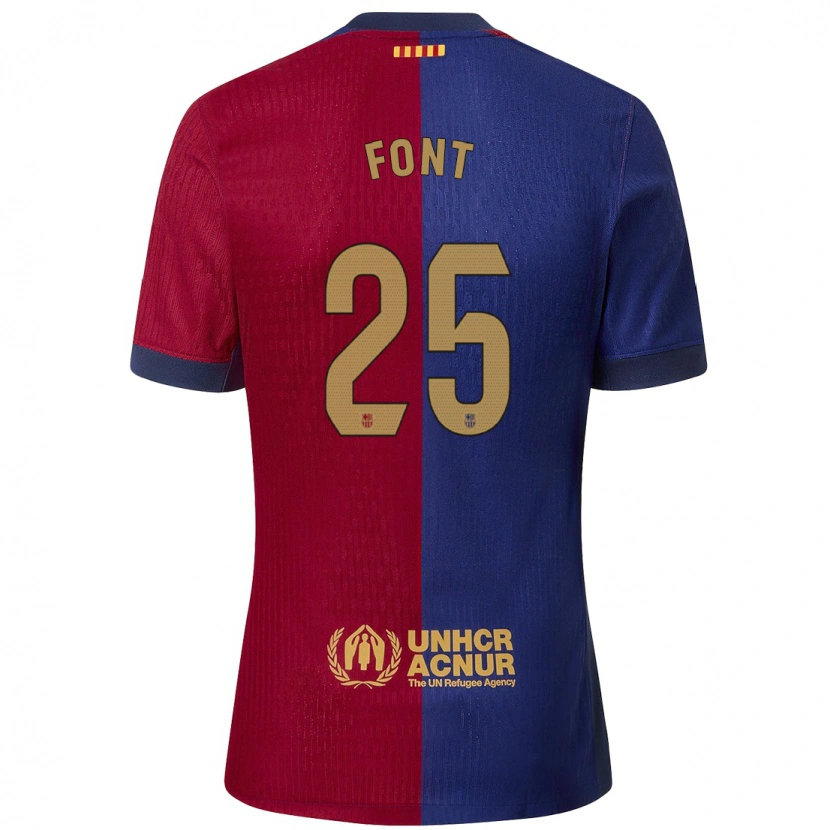 Danxen Mujer Camiseta Gemma Font #25 Azul Rojo 1ª Equipación 2024/25 La Camisa México