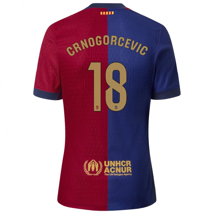 Danxen Mujer Camiseta Ana-Maria Crnogorcevic #18 Azul Rojo 1ª Equipación 2024/25 La Camisa México