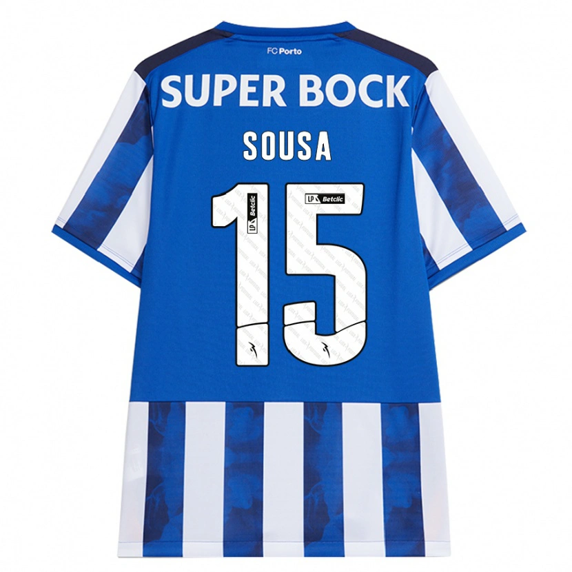 Danxen Mujer Camiseta Vasco Sousa #15 Azul Blanco 1ª Equipación 2024/25 La Camisa México