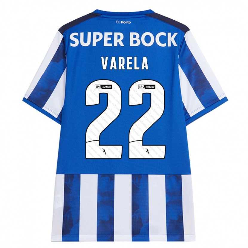Danxen Mujer Camiseta Alan Varela #22 Azul Blanco 1ª Equipación 2024/25 La Camisa México