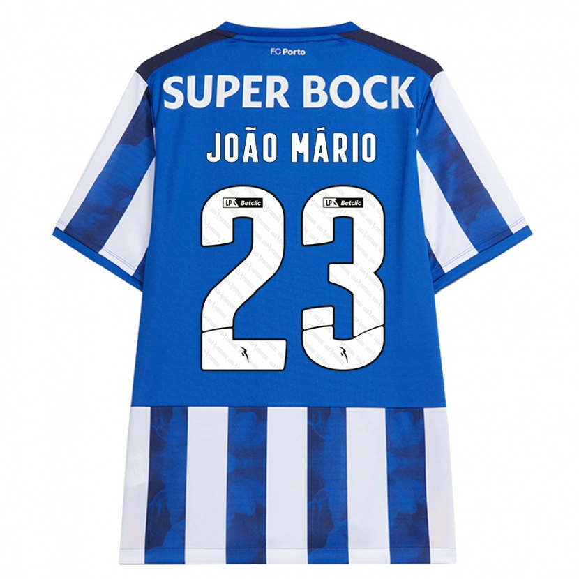 Danxen Mujer Camiseta João Mário #23 Azul Blanco 1ª Equipación 2024/25 La Camisa México