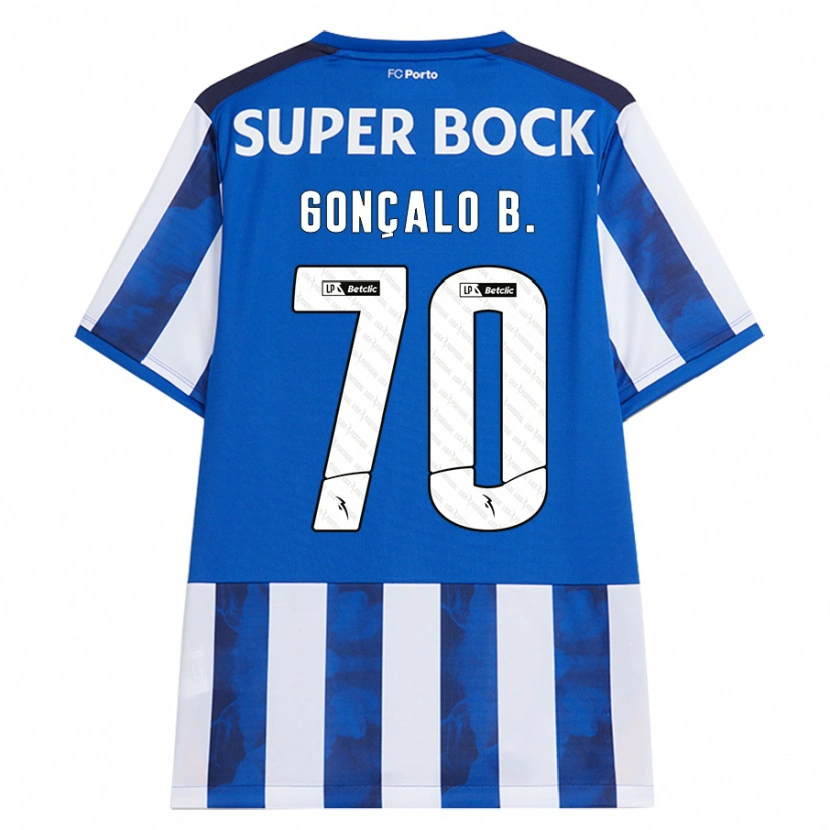 Danxen Mujer Camiseta Gonçalo Borges #70 Azul Blanco 1ª Equipación 2024/25 La Camisa México