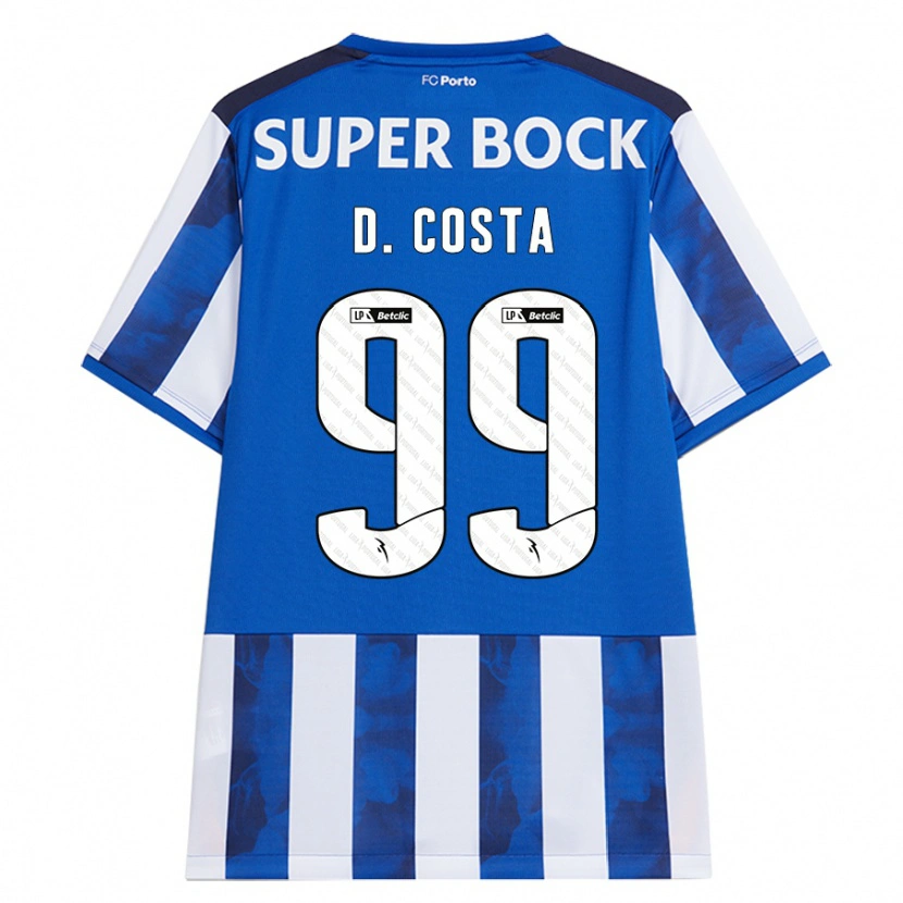 Danxen Mujer Camiseta Diogo Costa #99 Azul Blanco 1ª Equipación 2024/25 La Camisa México