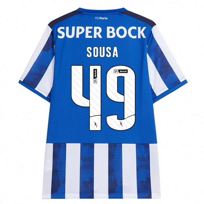 Danxen Mujer Camiseta Gonçalo Sousa #49 Azul Blanco 1ª Equipación 2024/25 La Camisa México